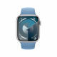 Apple Watch Series 9 GPS 45mm Silver Aluminium Case w. Storm Blue S. Band - M/L (MR9E3) б/у